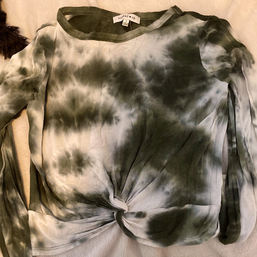 Greenish white long sleeve